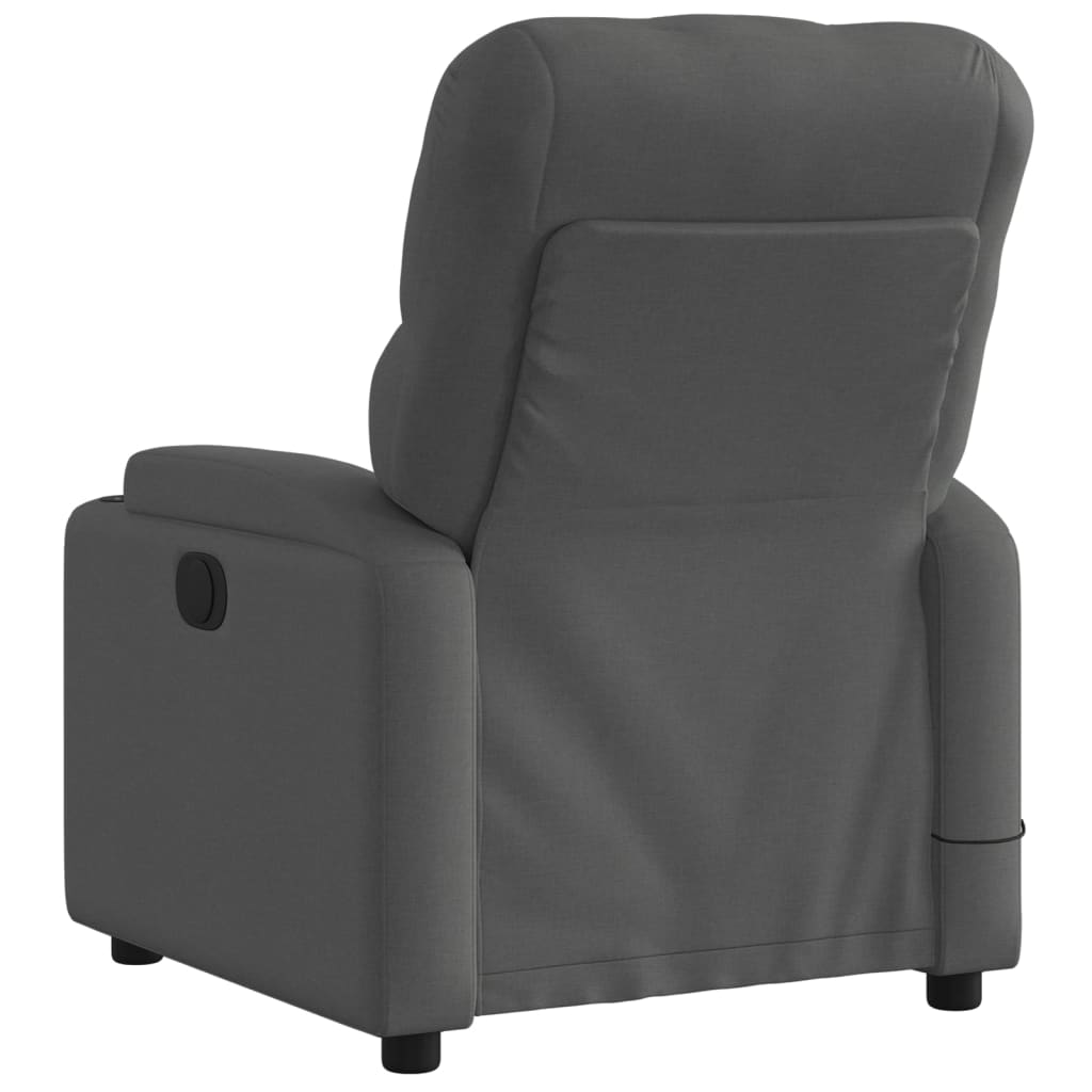 vidaXL Electric Massage Recliner Chair Dark Gray Fabric-2