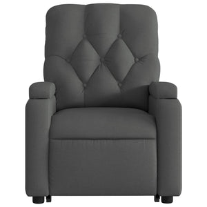 vidaXL Stand up Massage Recliner Chair Dark Gray Fabric-6