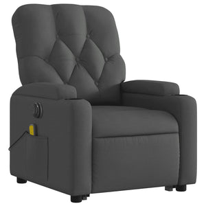 vidaXL Electric Stand up Massage Recliner Chair Dark Gray Fabric-1