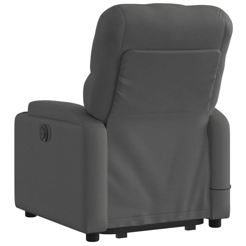 vidaXL Electric Stand up Massage Recliner Chair Dark Gray Fabric-2