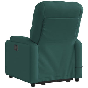 vidaXL Electric Stand up Massage Recliner Chair Dark Green Fabric-2