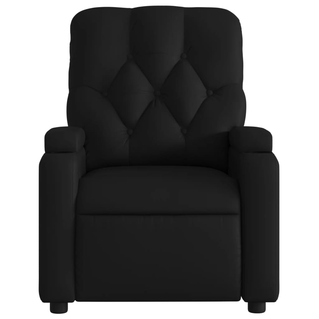 vidaXL Massage Recliner Chair Black Faux Leather-5