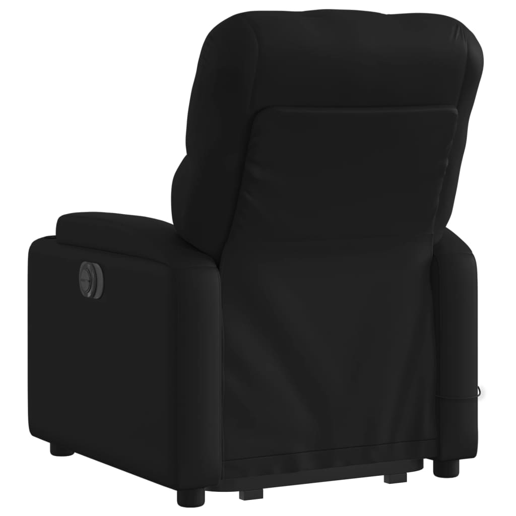 vidaXL Stand up Massage Recliner Chair Black Faux Leather-2