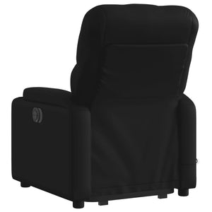 vidaXL Electric Stand up Massage Recliner Chair Black Faux Leather-2