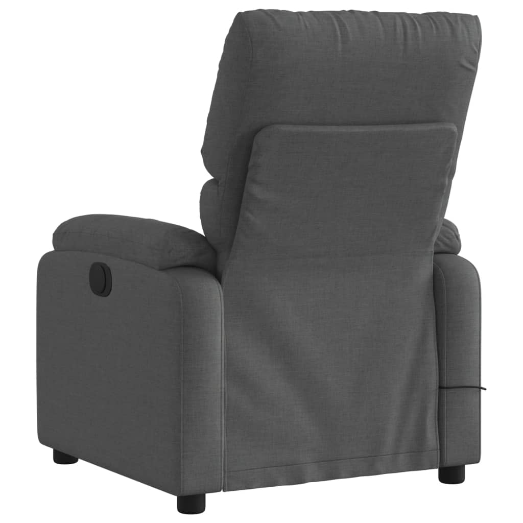 vidaXL Massage Recliner Chair Dark Gray Fabric-2