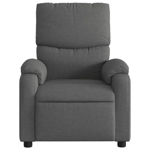 vidaXL Massage Recliner Chair Dark Gray Fabric-5