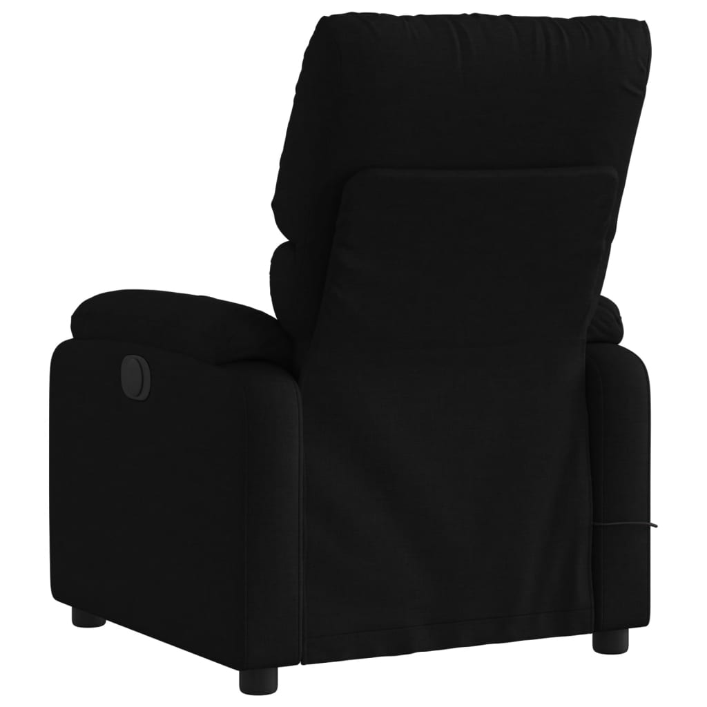 vidaXL Massage Recliner Chair Black Fabric-2