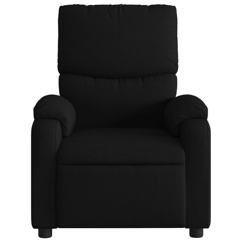 vidaXL Massage Recliner Chair Black Fabric-5