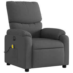 vidaXL Electric Massage Recliner Chair Dark Gray Fabric-1