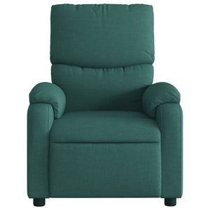 vidaXL Electric Massage Recliner Chair Dark Green Fabric-6