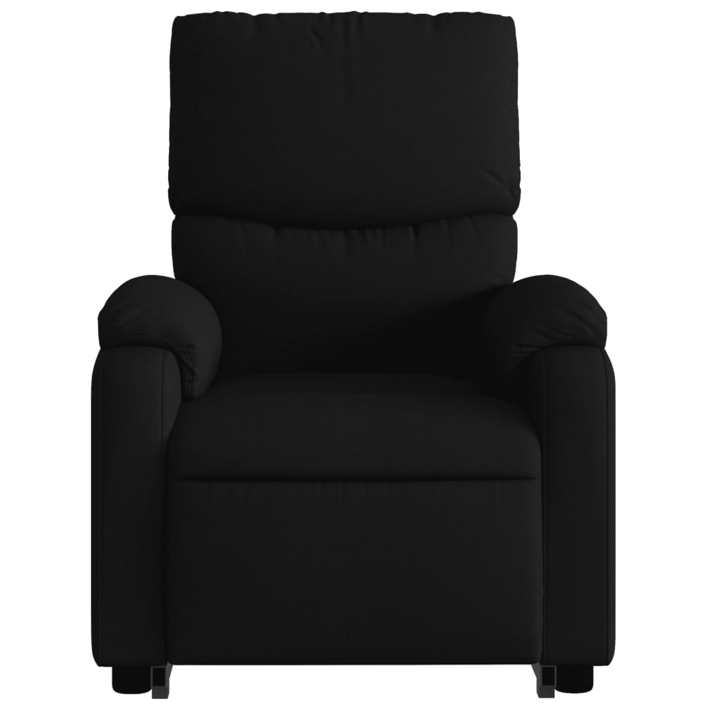 vidaXL Stand up Massage Recliner Chair Black Fabric-6