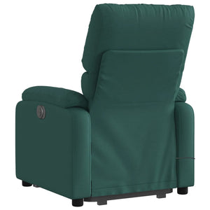 vidaXL Stand up Massage Recliner Chair Dark Green Fabric-2