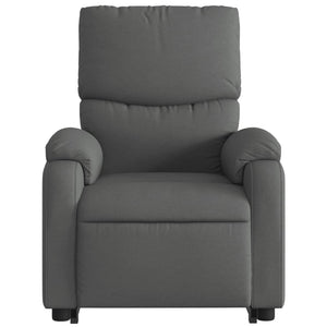 vidaXL Electric Stand up Massage Recliner Chair Dark Gray Fabric-6