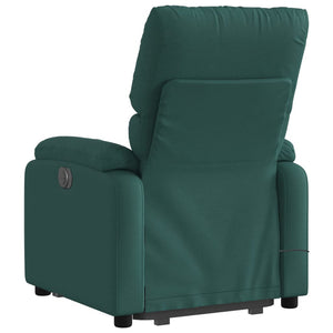 vidaXL Electric Stand up Massage Recliner Chair Dark Green Fabric-2