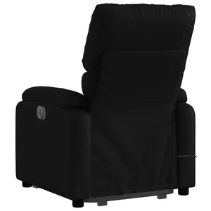 vidaXL Stand up Massage Recliner Chair Black Faux Leather-2