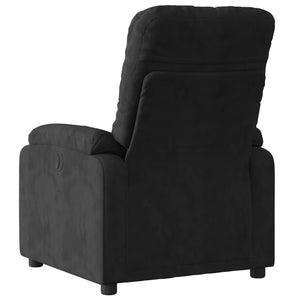 vidaXL Massage Recliner Chair Black Microfiber Fabric-2