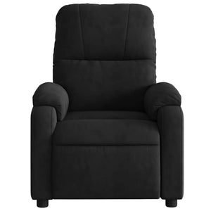 vidaXL Massage Recliner Chair Black Microfiber Fabric-5