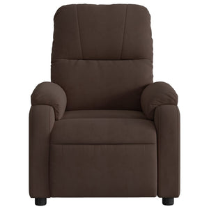 vidaXL Electric Massage Recliner Chair Brown Microfiber Fabric-6