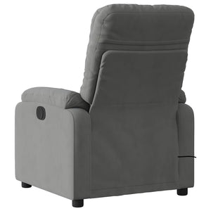 vidaXL Electric Massage Recliner Chair Dark Gray Microfiber Fabric-2