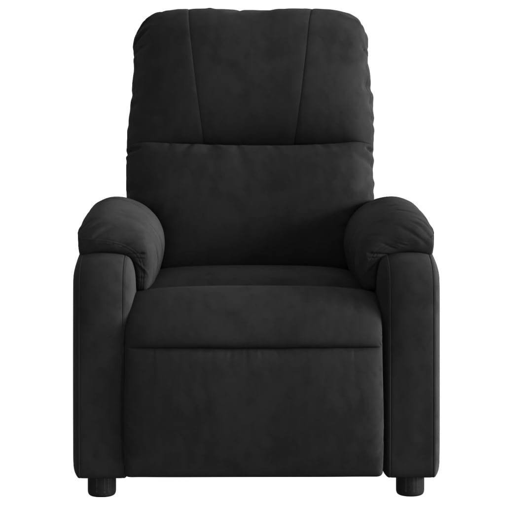 vidaXL Electric Massage Recliner Chair Black Microfiber Fabric-6