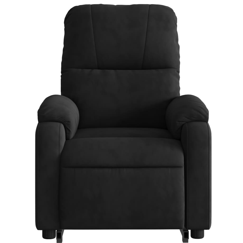 vidaXL Stand up Massage Recliner Chair Black Microfiber Fabric-6