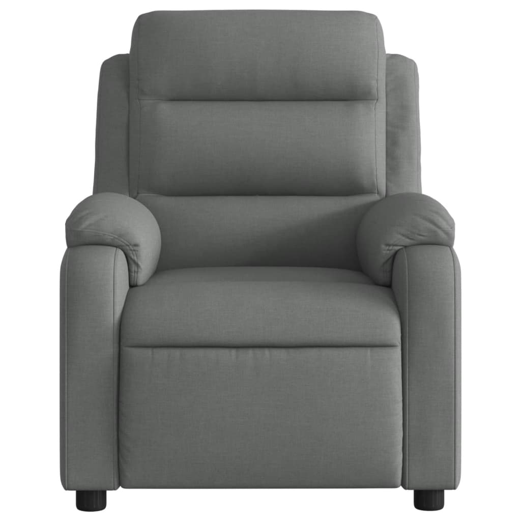 vidaXL Massage Recliner Chair Dark Gray Fabric-5