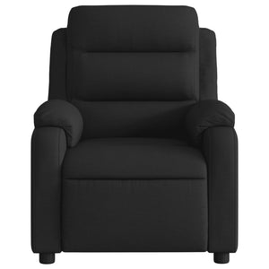 vidaXL Massage Recliner Chair Black Fabric-5