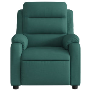 vidaXL Electric Massage Recliner Chair Dark Green Fabric-5