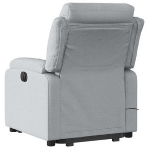 vidaXL Stand up Massage Recliner Chair Light Gray Fabric-1