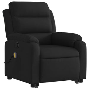 vidaXL Stand up Massage Recliner Chair Black Fabric-1