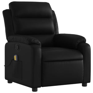 vidaXL Massage Recliner Chair Black Faux Leather-1