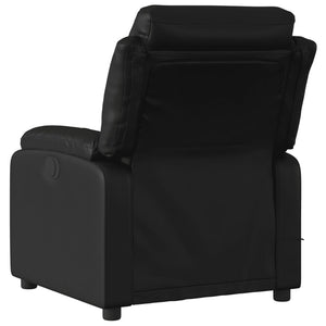 vidaXL Massage Recliner Chair Black Faux Leather-2