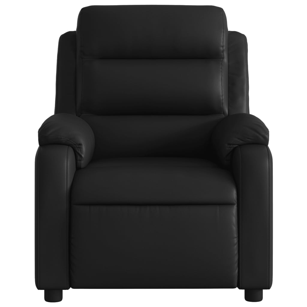 vidaXL Massage Recliner Chair Black Faux Leather-5