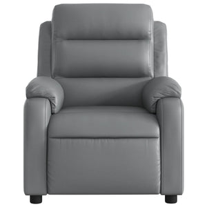 vidaXL Electric Massage Recliner Chair Gray Faux Leather-6