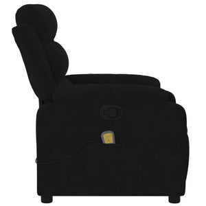 vidaXL Massage Recliner Chair Black Velvet-6
