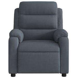 vidaXL Electric Massage Recliner Chair Dark Gray Velvet-6