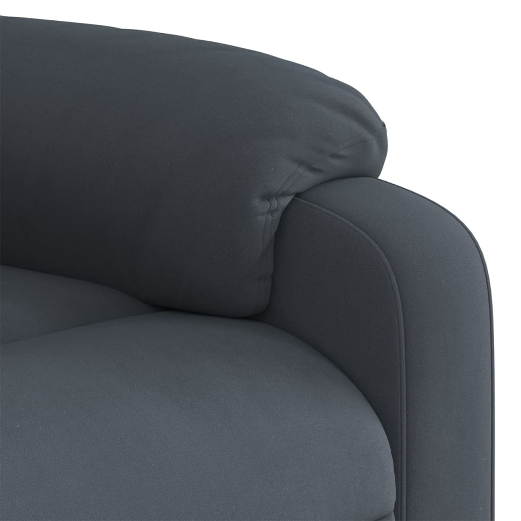 vidaXL Electric Massage Recliner Chair Dark Gray Velvet-7