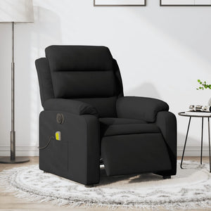 vidaXL Electric Massage Recliner Chair Black Velvet-0