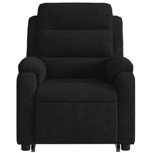 vidaXL Electric Stand up Massage Recliner Chair Black Velvet-5