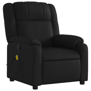 vidaXL Massage Recliner Chair Black Faux Leather-0