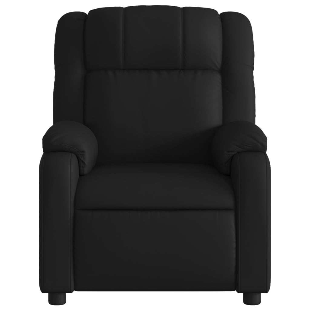 vidaXL Massage Recliner Chair Black Faux Leather-4