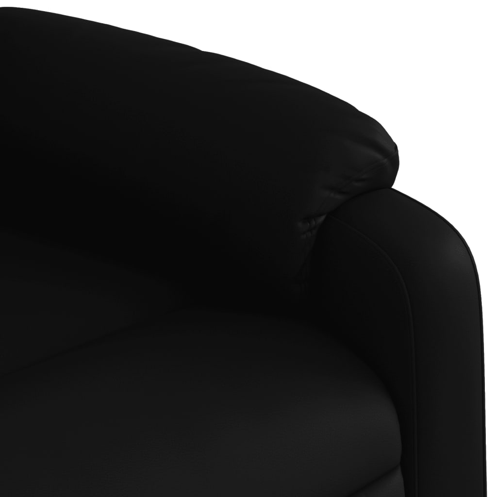 vidaXL Electric Massage Recliner Chair Black Faux Leather-7