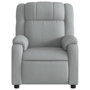 vidaXL Recliner Chair Light Gray Fabric-4