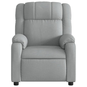 vidaXL Massage Recliner Chair Light Gray Fabric-5