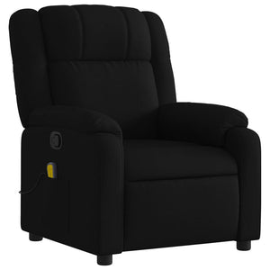 vidaXL Massage Recliner Chair Black Fabric-1