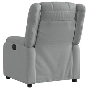 vidaXL Electric Recliner Chair Light Gray Fabric-2