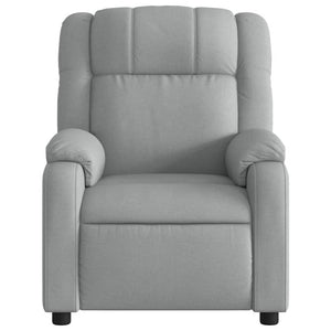 vidaXL Electric Recliner Chair Light Gray Fabric-6