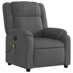 vidaXL Electric Massage Recliner Chair Dark Gray Fabric-1