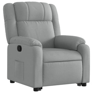 vidaXL Stand up Recliner Chair Light Gray Fabric-1