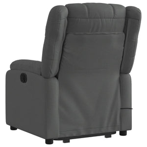 vidaXL Stand up Massage Recliner Chair Dark Gray Fabric-2